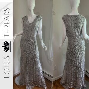 BHLDN Lotus Threads Ribbon Gown